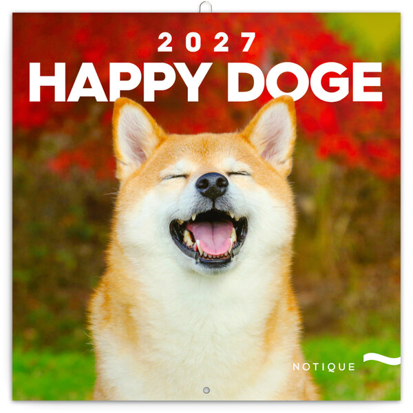 Notique Poznámkový Kalendář Happy Doge 2027, 30 x 30 cm - Východní