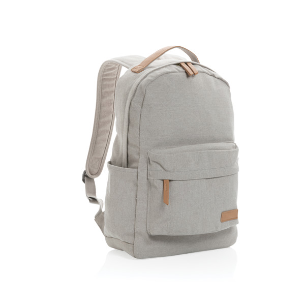 Impact AWARE™ 16 oz. recycled canvas backpack - Grey