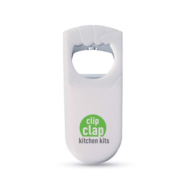 Bottle-opener and sealer Blabby - White