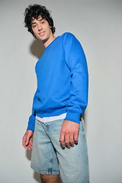 Unisex Basic Round Neck Tubular Sweatshirt - Ideal White / S