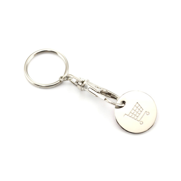 Llavero Moneda Euromarket - Blanco