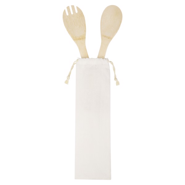 Endiv bamboo salad spoon and fork