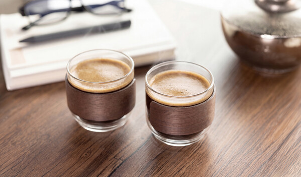 Coffee glass set walnut grip Bogota Set