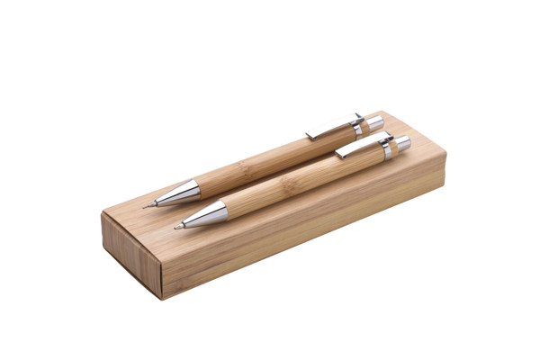 Tural bamboo pen,pencil set with touch end - Natural