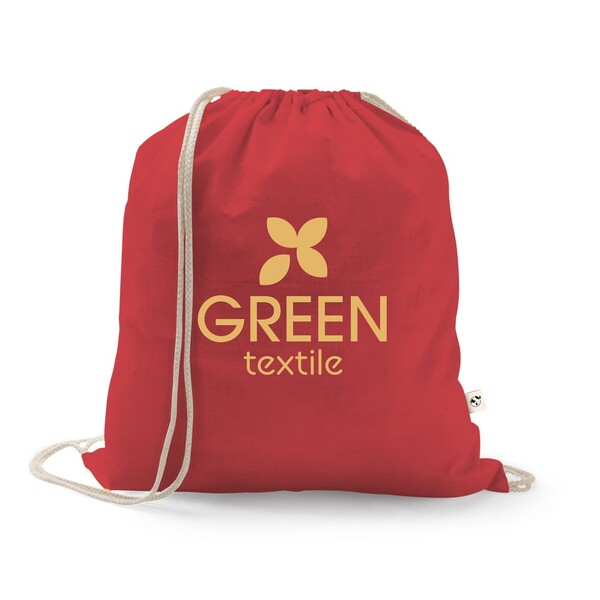 ISTANBUL. Batoh vyrobený ze recyklované bavlny (70 %) a polyesteru (30 % rPET) (150 g/m²) - Červená