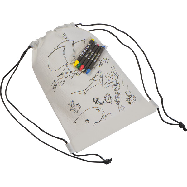 Kids drawstring bag THEA - White