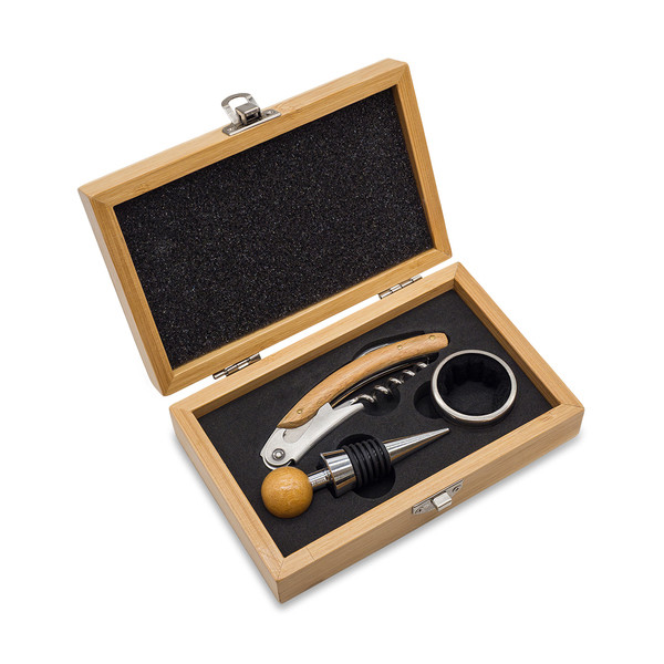 Sommelier Bamboo wine box set