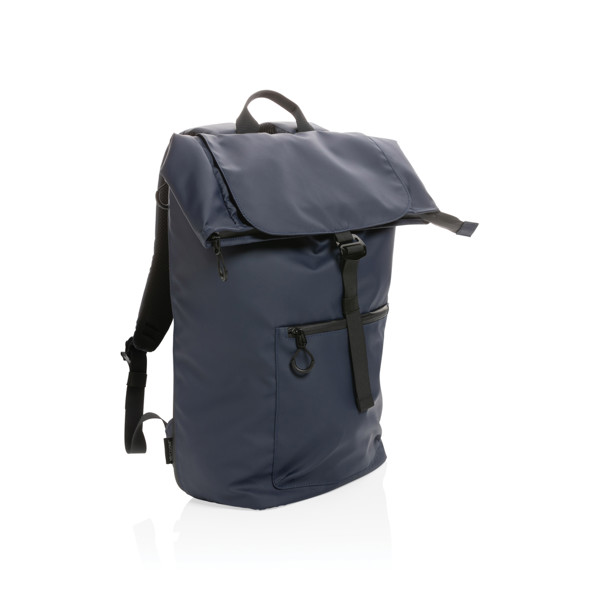 Sac à dos ordinateur 15,6" en rPET déperlant Impact AWARE™ - Bleu Marine