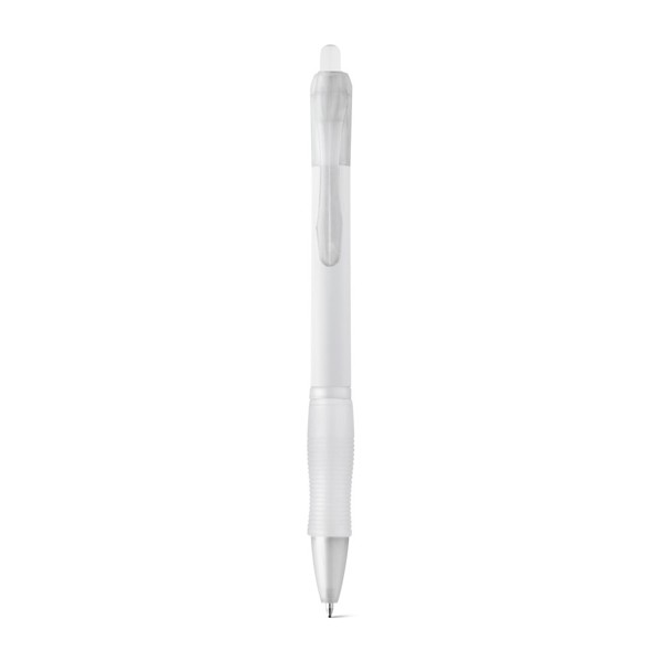 SLIM. Non-slip ball pen with clip - White