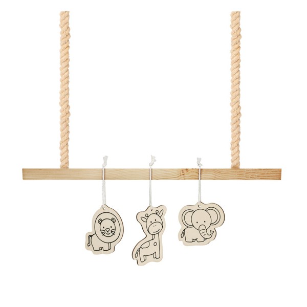 FAUNE. Set de coloriage pour enfants en bois