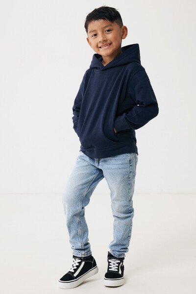 Sweat à capuche avec poches latérales Iqoniq Yengo Kids - Bleu Marine / 56