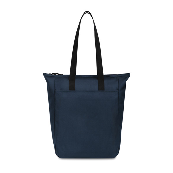 Sac tote avec fermeture à zip en rPET AWARE™ Renew - Bleu Marine