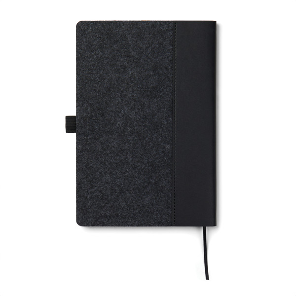 VINGA Albon GRS recycled felt notebook - Black