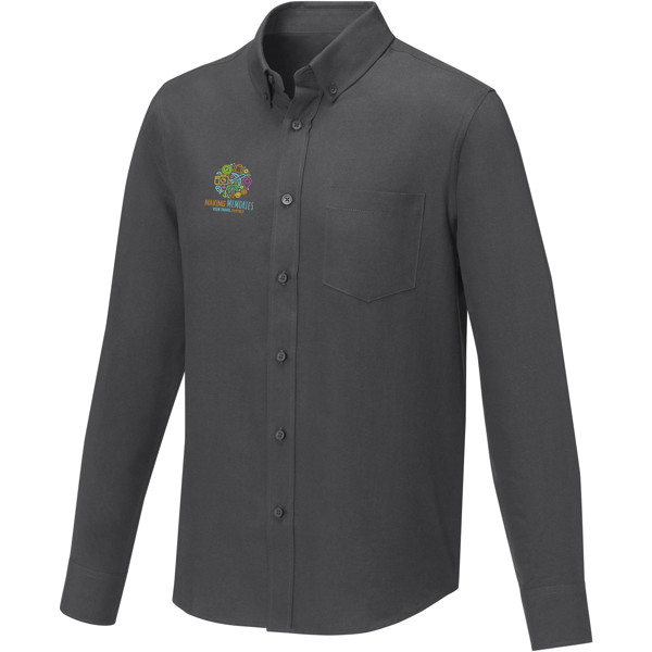 Camicia da uomo a maniche lunghe Pollux - Grigio tempesta / M