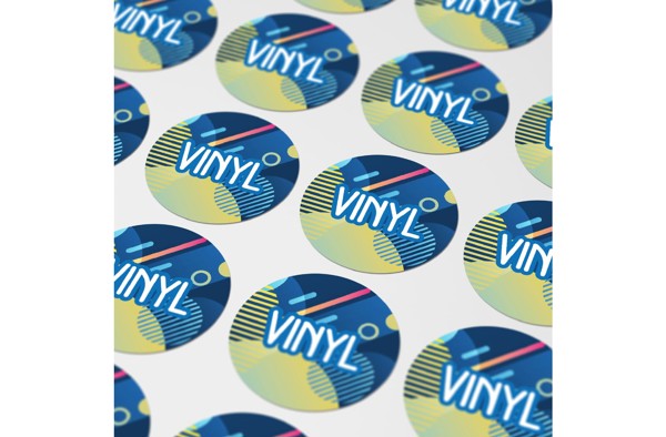 Vinyl Sticker Round Ø 17 mm - White