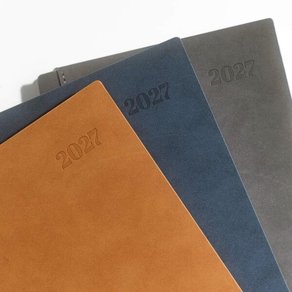 Agenda Diária A5 Bali, Nubuck - Cinza Escuro