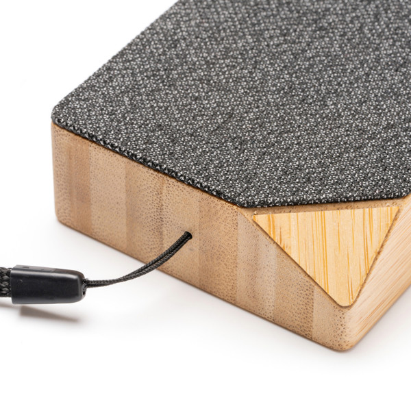 Personalised Bluetooth speaker bamboo and RPET 3W with solar charging