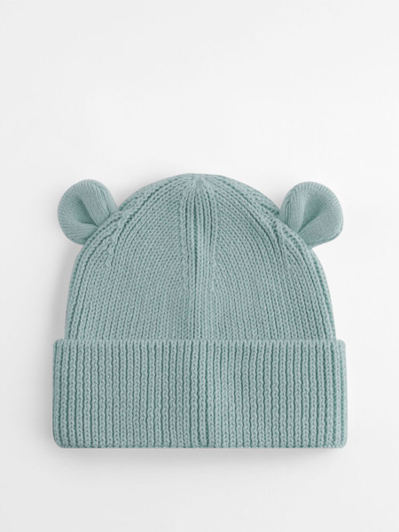 Organic Baby Bear Beanie - Dusty Turquoise / 6-12