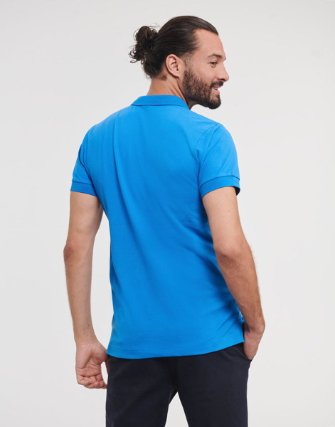 Men's Fitted Stretch Polo - White / 3XL