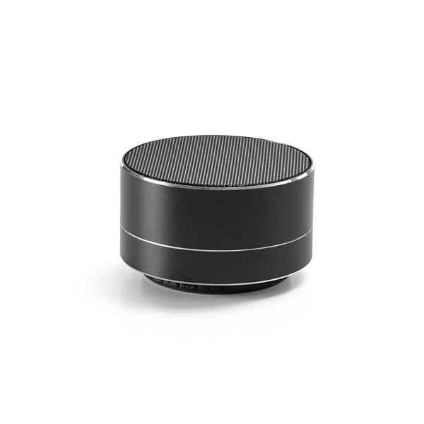 FLOREY. Aluminium portable speaker with microphone - Black