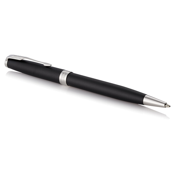 Parker SONNET Ballpoint Pen, Matte Black with Palladium Trim - Silver