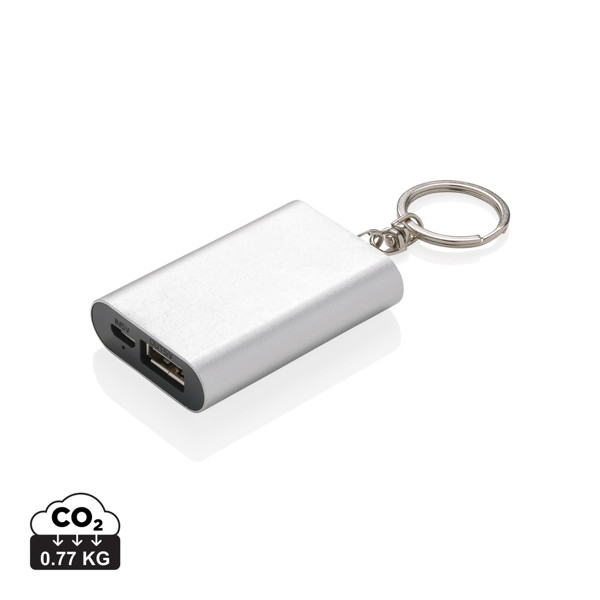 1.000 mAh Schlüsselanhänger Powerbank - Grau