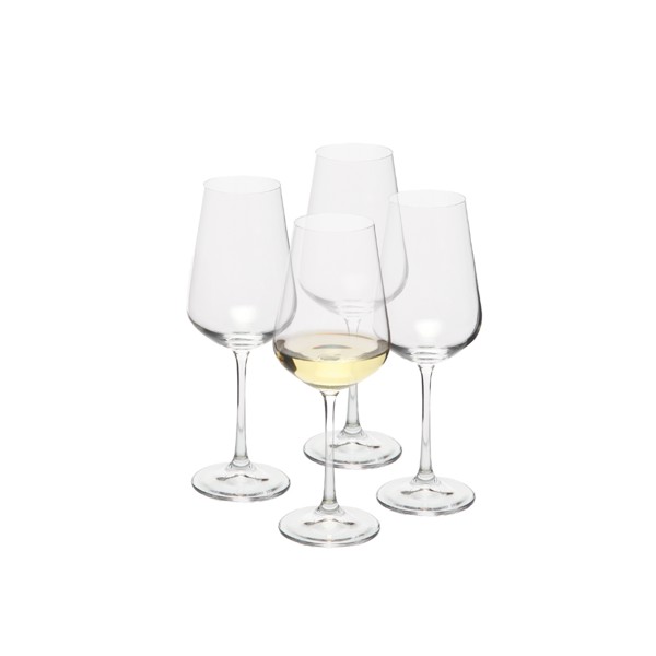 MORETON 4er Set Bohemia Crystal Weißweingläser