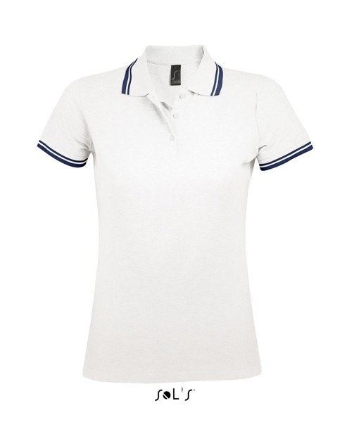 Sol's Pasadena Women - Polo Shirt - White / Navy / XL