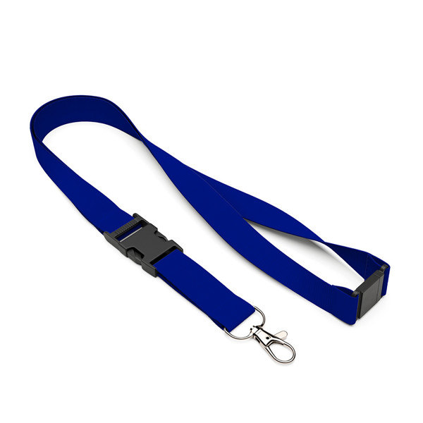 High Quality satin lanyards with metal hook + safety break  + Buckle - 20mm Width