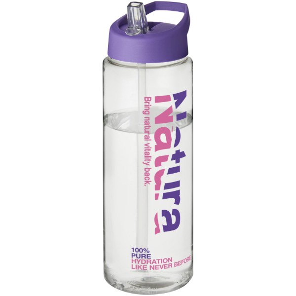 H2O Vibe 850 ml sportovní lahev s víčkem s hubičkou - Průhledná / Purpurová