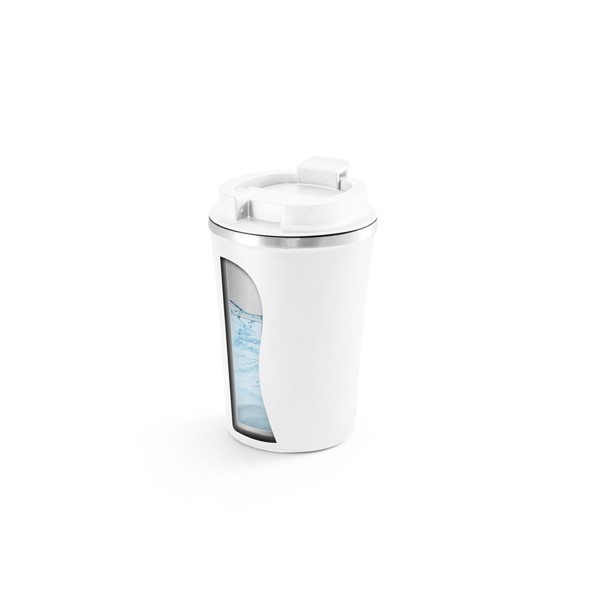 PHELPS. Stainless steel and PP travel cup 470 mL - White