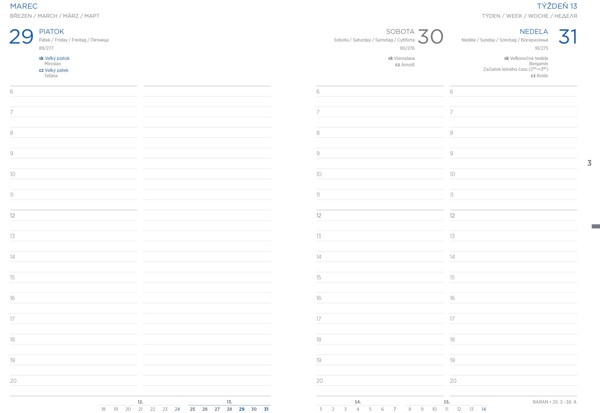 Daily diary Kronos 2027 (SK), A5 - Red