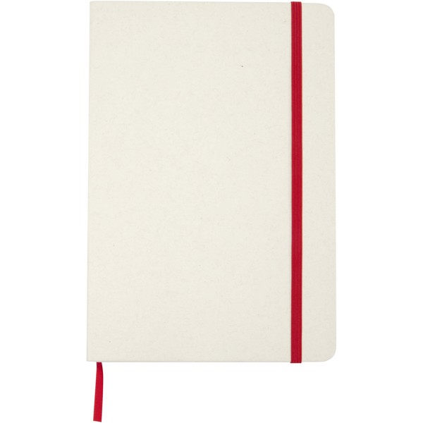 Blocco note formato A5 a righe in carta riciclata Bass - Rosso