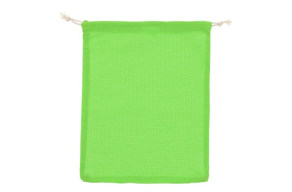 Herbruikbaar groente & fruit zakje OEKO-TEX® katoen 25x30cm - Lichtgroen