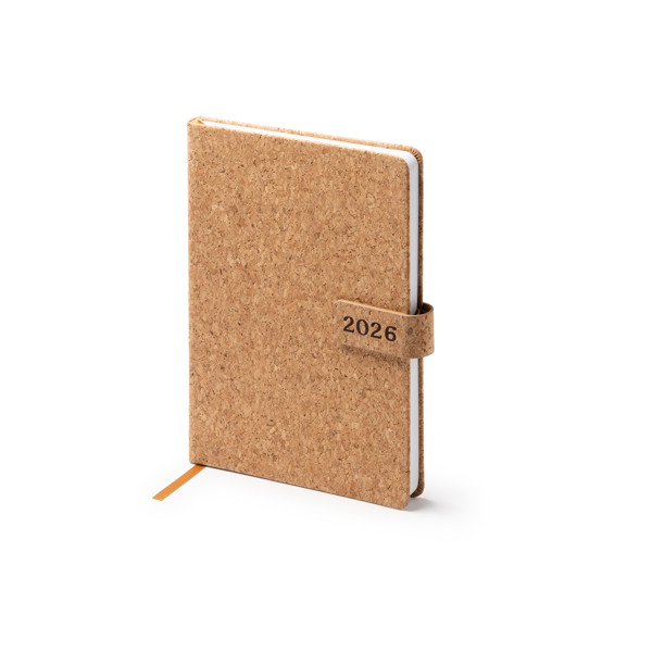 Personalised cork A5 diary with magnetic closure