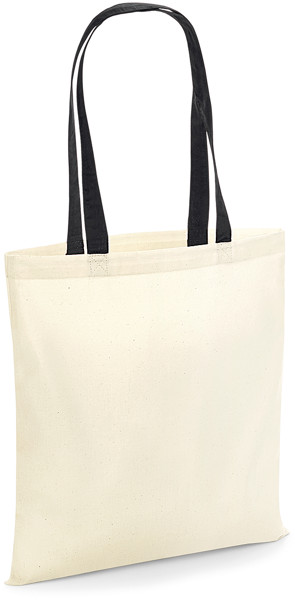 Baumwolltasche Westford Mill | W 101C - Natural / Black / onesize