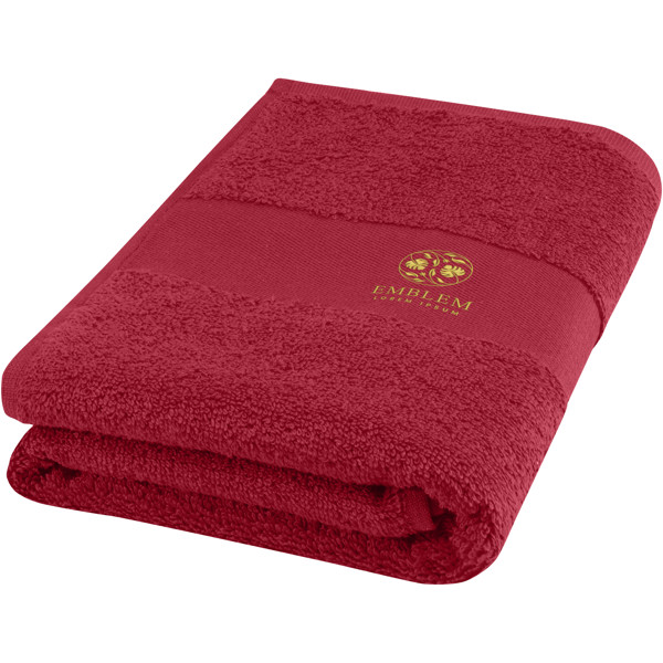 Asciugamano 50 x 100 cm in cotone da 450 g/m² Charlotte - Rosso