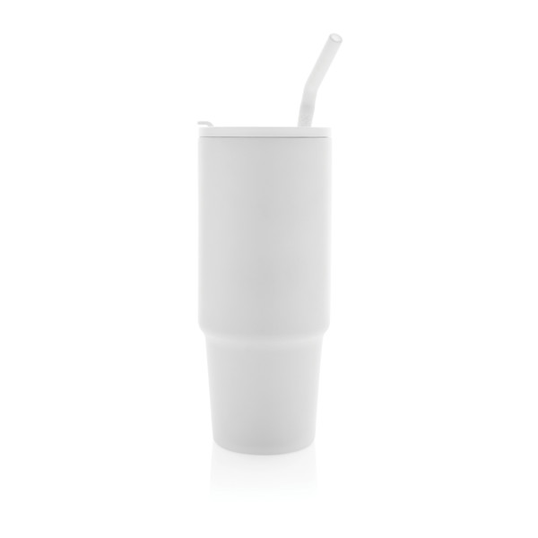 Mug 900ml en acier inoxydable recyclé Embrace RCS - Blanc