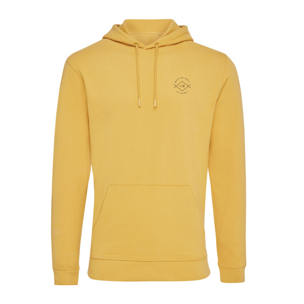 Iqoniq Jasper recycled cotton hoodie - Ochre Yellow / XL