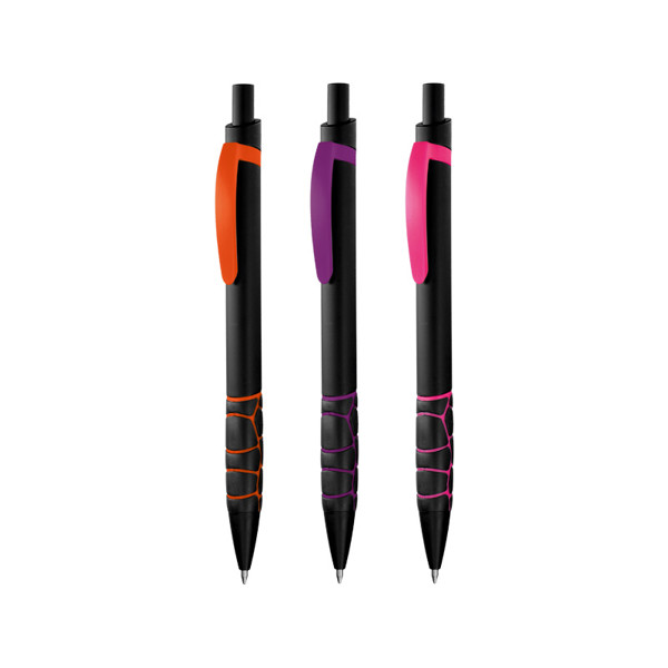 STYLO BILLE ECRITURE NOIRE CORPS ET CLIP PLASTIQUE - Violet