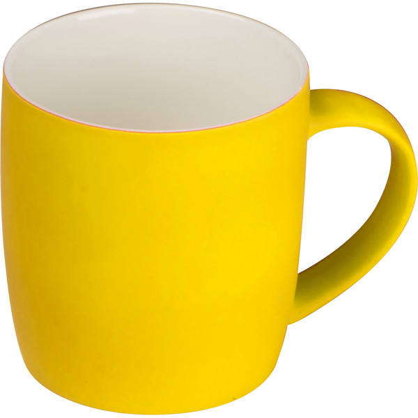 Rubberized ceramic mug ULF - Yellow