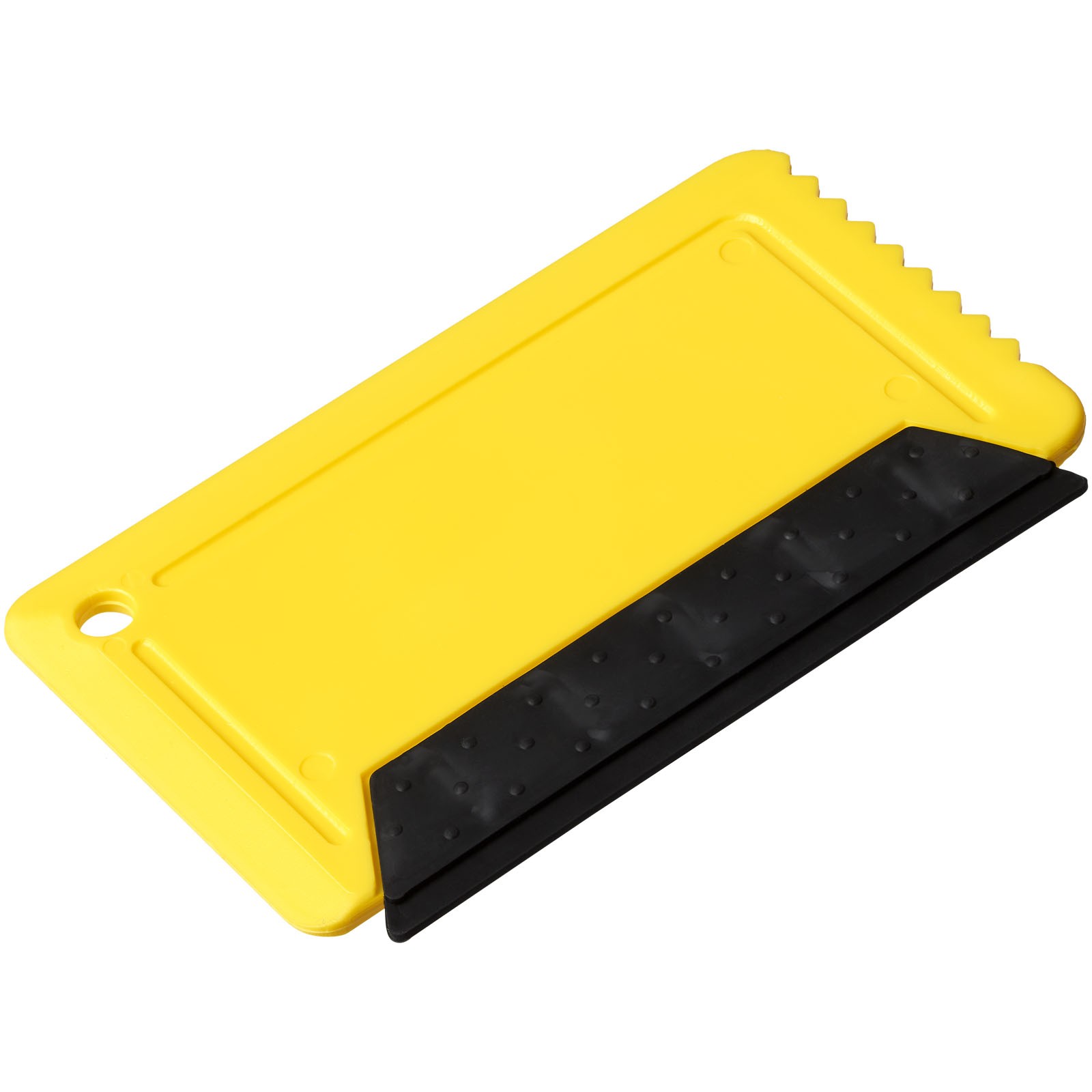 Freeze credit card sized ice scraper with rubber - Yellow