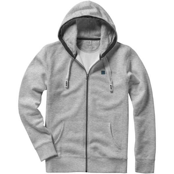 Sweater capuche full zip homme Arora - Gris mélangé / M