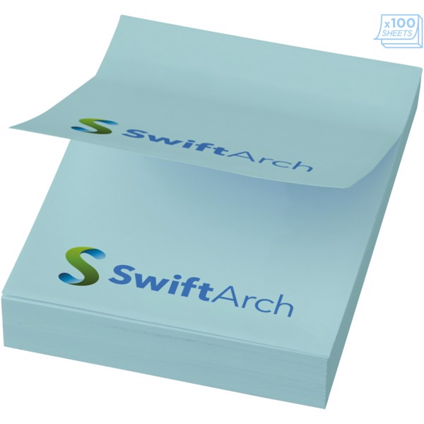 Sticky-Mate® A8 memoblok 50x75mm - Lyseblå / 25 pages