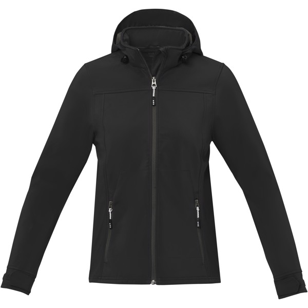 Langley softshell dame jakke - Ensfarvet Sort / S