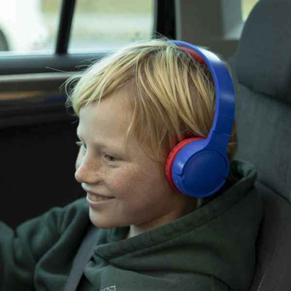 SETSUKO - CASQUE KIDS SANS FIL BLUETOOTH BLEU ET ROUGE