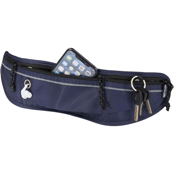 Ceinture de course Varyon en matériaux recyclés certifiés GRS - Marine