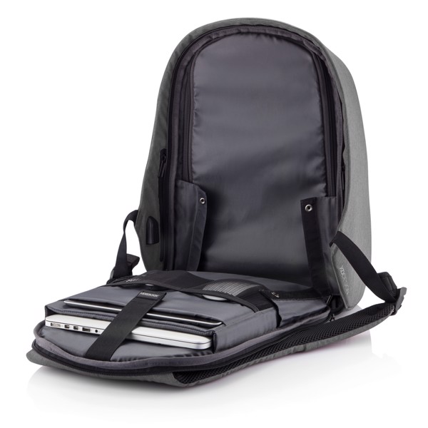 Bobby Hero Regular, Anti-theft backpack - Grey / Black