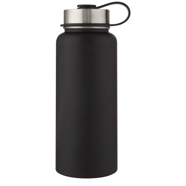 Supra 1 L copper vacuum insulated sport bottle with 2 lids - Black