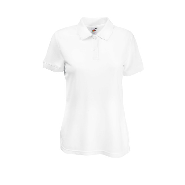 Polo 65/35 Ladies 180G - 65% Poliéster/ 35% Algodão - Branco / M